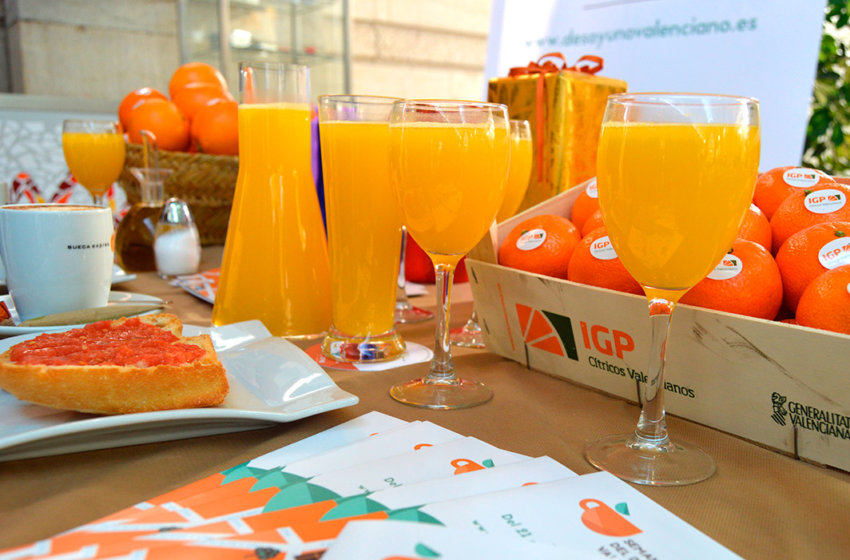  Zumo de naranja gratis por la semana del desayuno valenciano