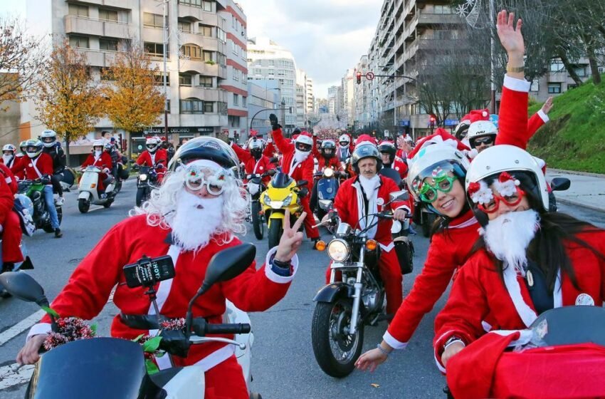  Papanoelada Motera: Motociclistas disfrazados de Papá Noel desfilarán este domingo